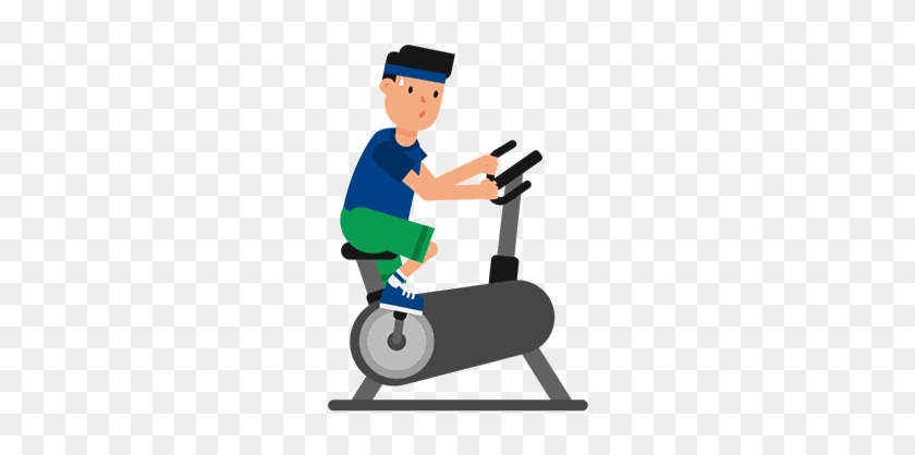 Man On An Exercise Bike Gif Animation Loop - Exercise Animated Gif - Free  Transparent PNG Clipart Images Download