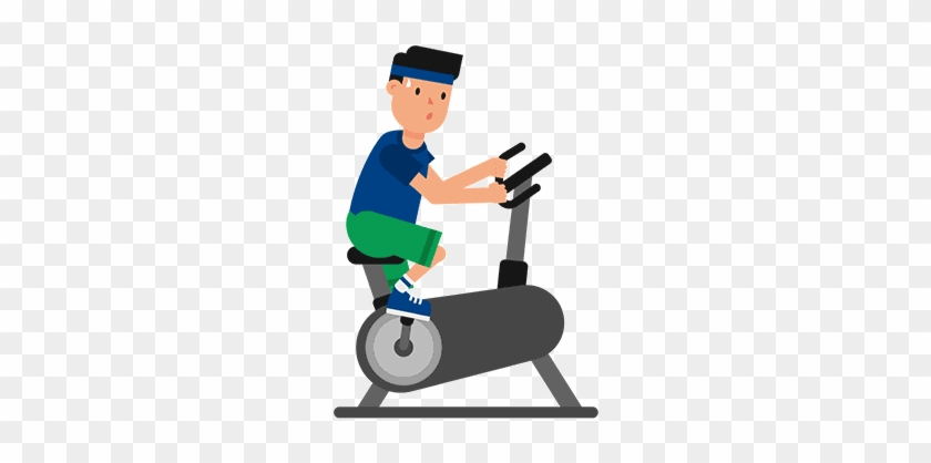 Man On An Exercise Bike Gif Animation Loop - Exercise Animated Gif #1178523