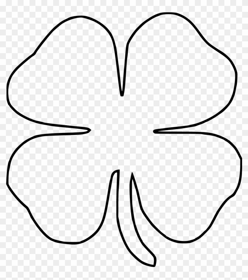 810+ 4 Leaf Clover Outline Stock Illustrations, Royalty-Free