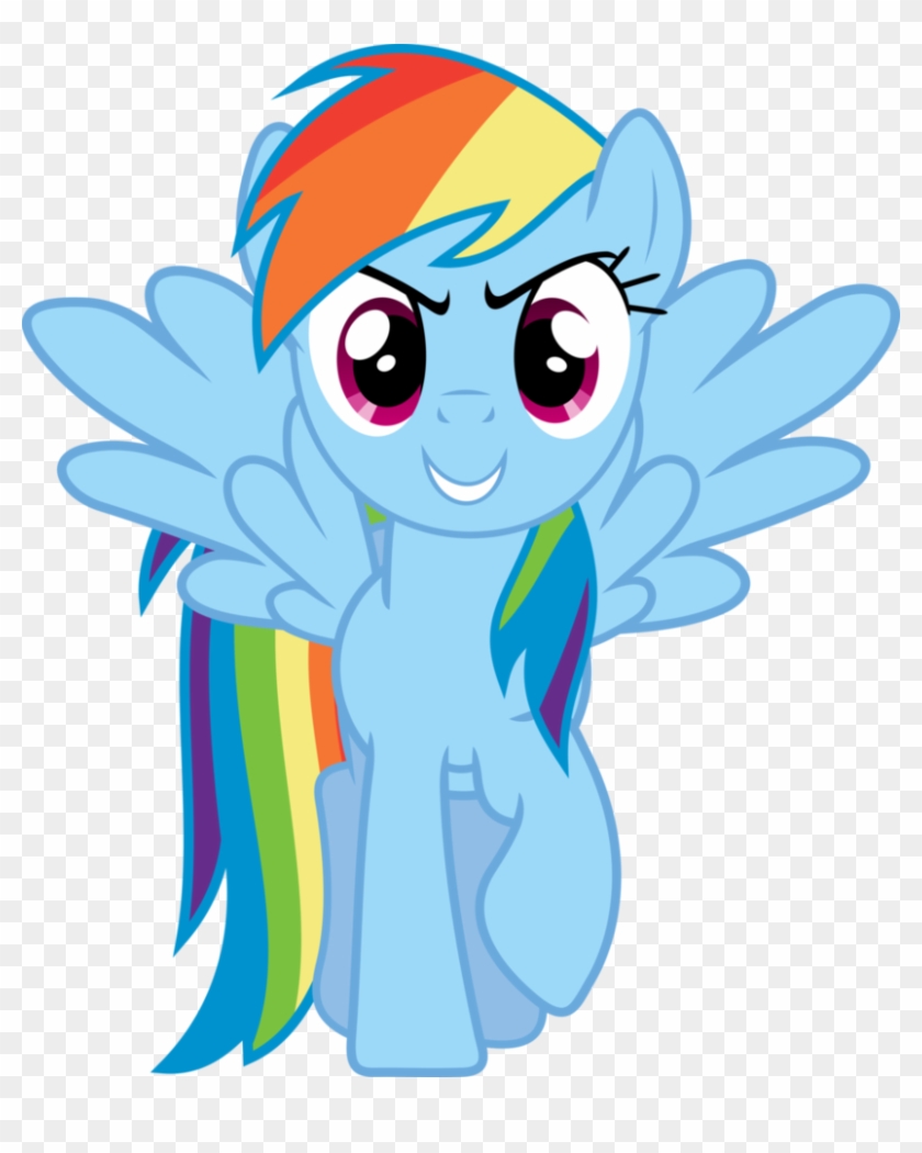 Bold Rainbow Dash By Uxyd - My Little Pony Rainbow Dash Front #1178863