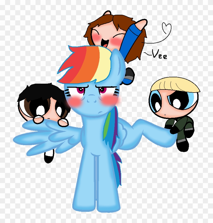 Rainbow Dash Meet The Powerpuff Axis By Andrealabuenaamiga - Cartoon #1178915