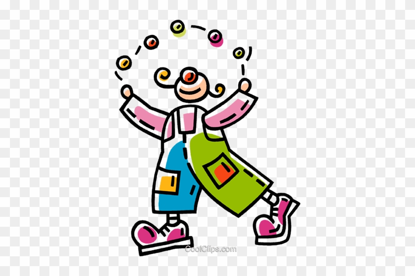 Juggling Clown Royalty Free Vector Clip Art Illustration - Circus Math For Preschoolers #1178974