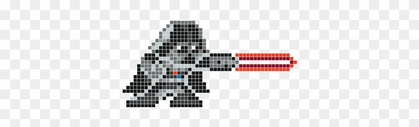 Darth Vader Cross Stitch Chart Or Hama Perler Bead - Darth Vader Pixel Grid #1179003