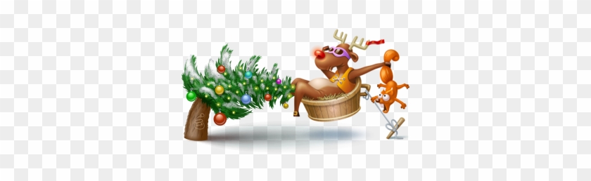 Cute Christmas Reindeer Icon - Christmas Reindeer Png #1179102