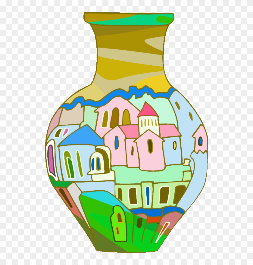 Vase Pottery Decorative Arts Clip Art - Pottery And Vases Coloring Book: 32 Designs #1179185