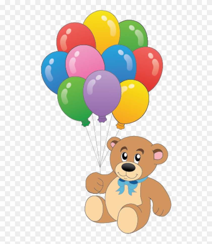 A Free Teddy Bear With Balloon Vector, The Graphic - Bear With Balloons #1179257