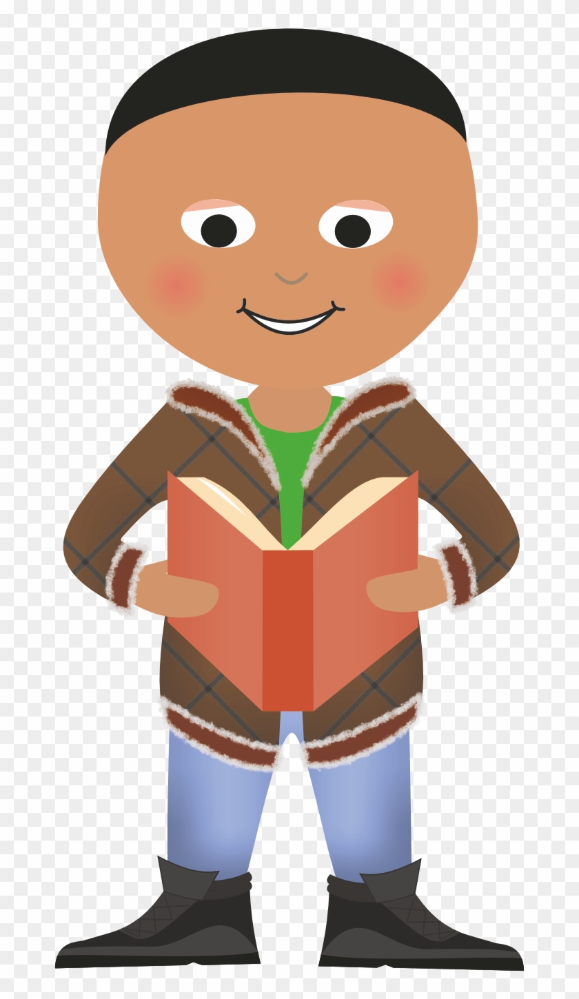 Boy Standing Reading - Clipart For Reading Book Standing #1179288