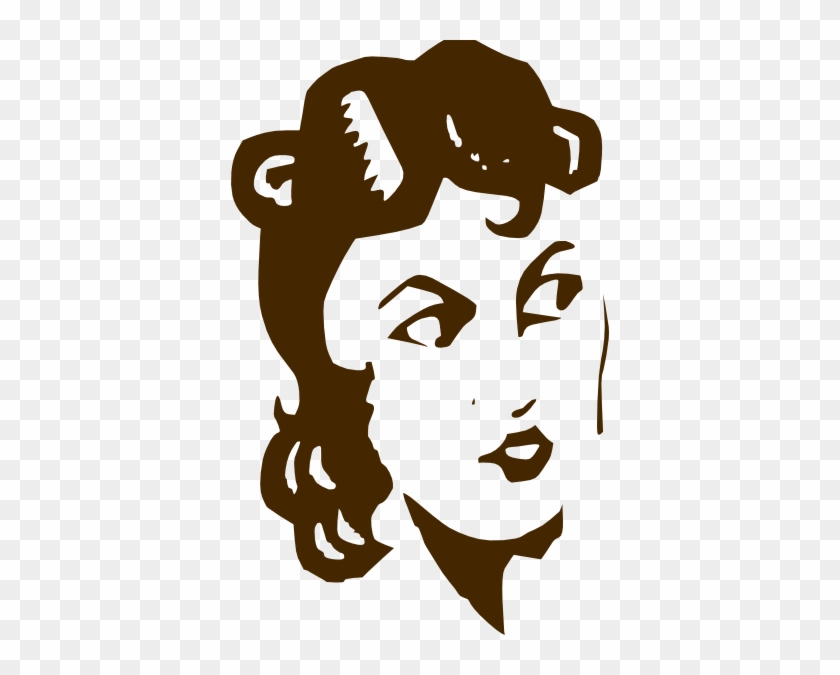 Free Vector Ladys Face Clip Art - Siluety Obličej Žena #1179354