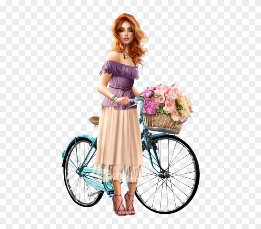 3d Girl, Girl Illustrations, Tube, Clip Art, Sexy, - Tubes Png Femmes Bicyclette #1179369