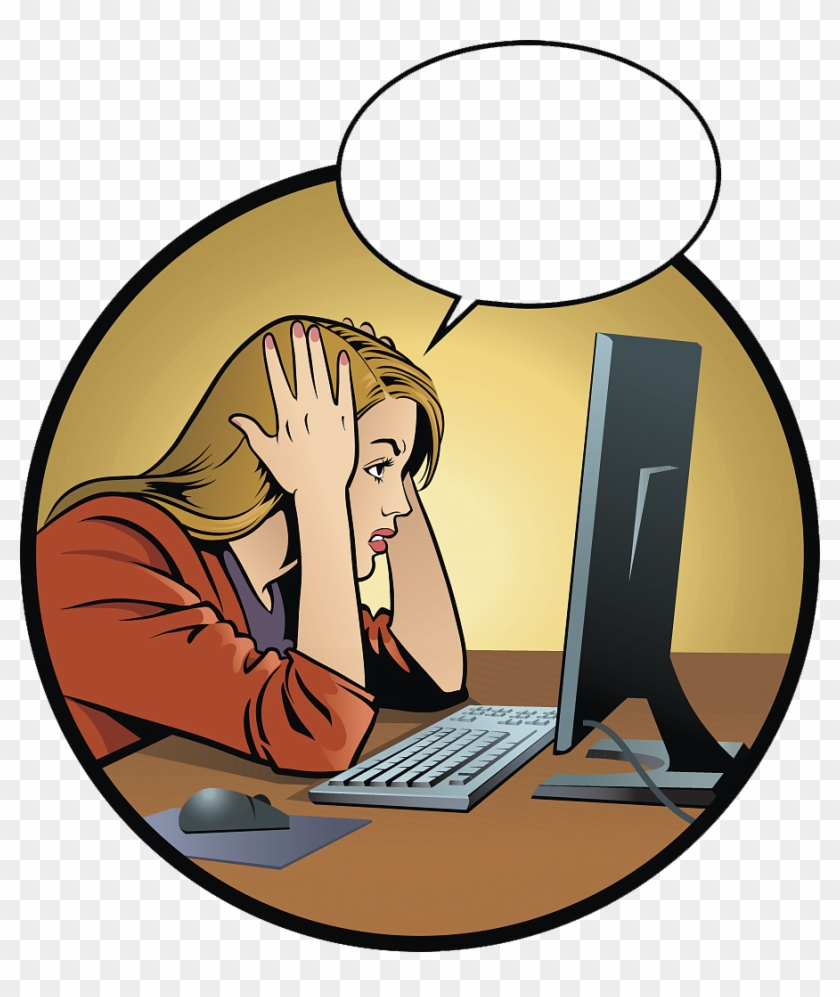 Computer Clip Art - Clipart Computer Frustration #1179370