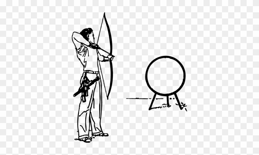 Archer & Target Macbook Sticker - Bow And Arrow #1179608