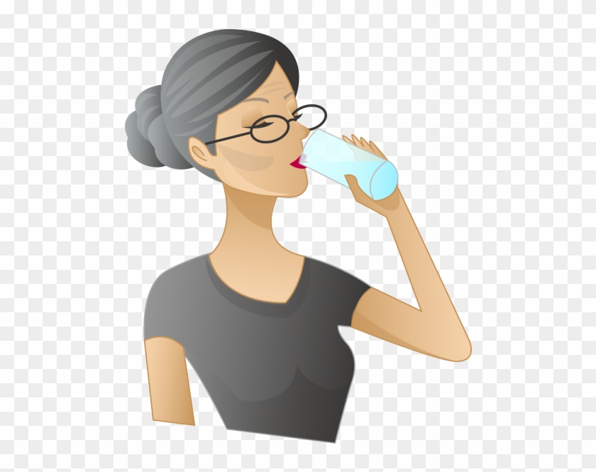 Is Your Loved One Being Adequately Hydrated In The - Elderly Drinking Water  Cartoon - Free Transparent PNG Clipart Images Download