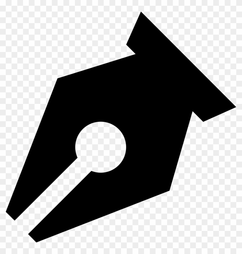 Black Pen Point In Diagonal For Writing Interface Symbol - Pen Tool Icon Png #1179665