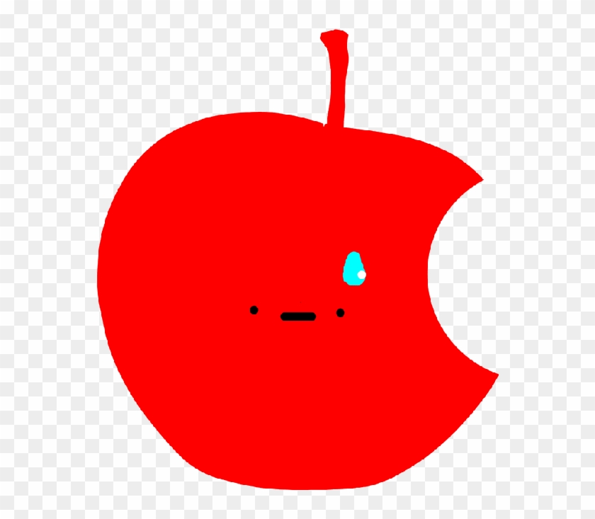 Rainbow Apple Getting Eaten Sad Fruit Eaten Crying - Apple Gif Transparent #1179694