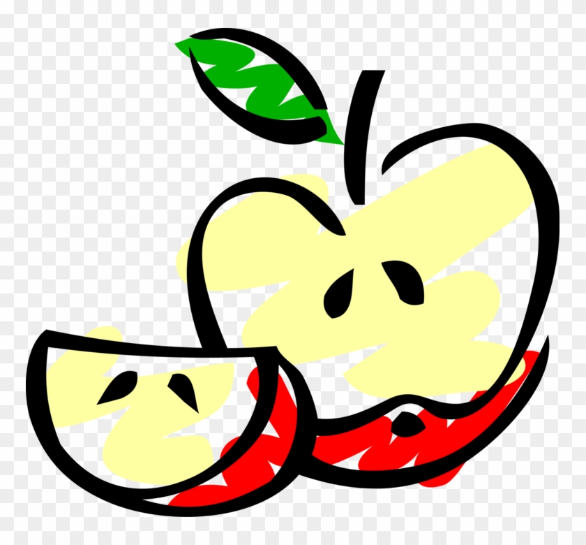 Vector Illustration Of Sliced Apple Pomaceous Edible - Bad Apple Bad Barrel Theory #1179728