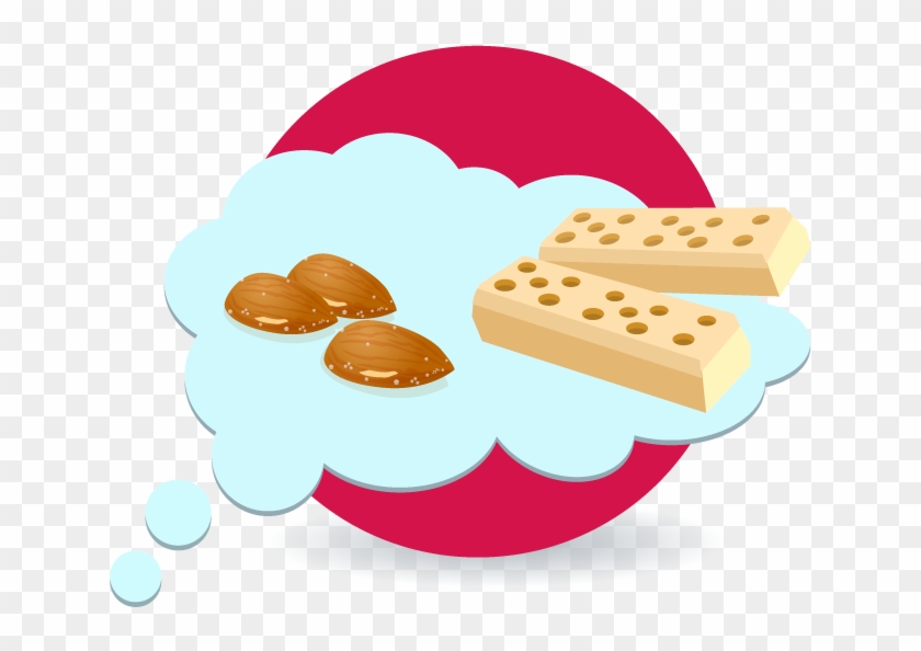Salty Snacks Like Almonds And Cookies - Clip Art #1179944