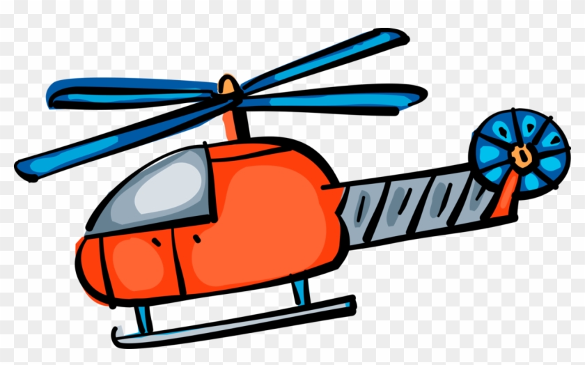 Vector Illustration Of Helicopter Rotorcraft Applies - Helicopter Rotor #1180045