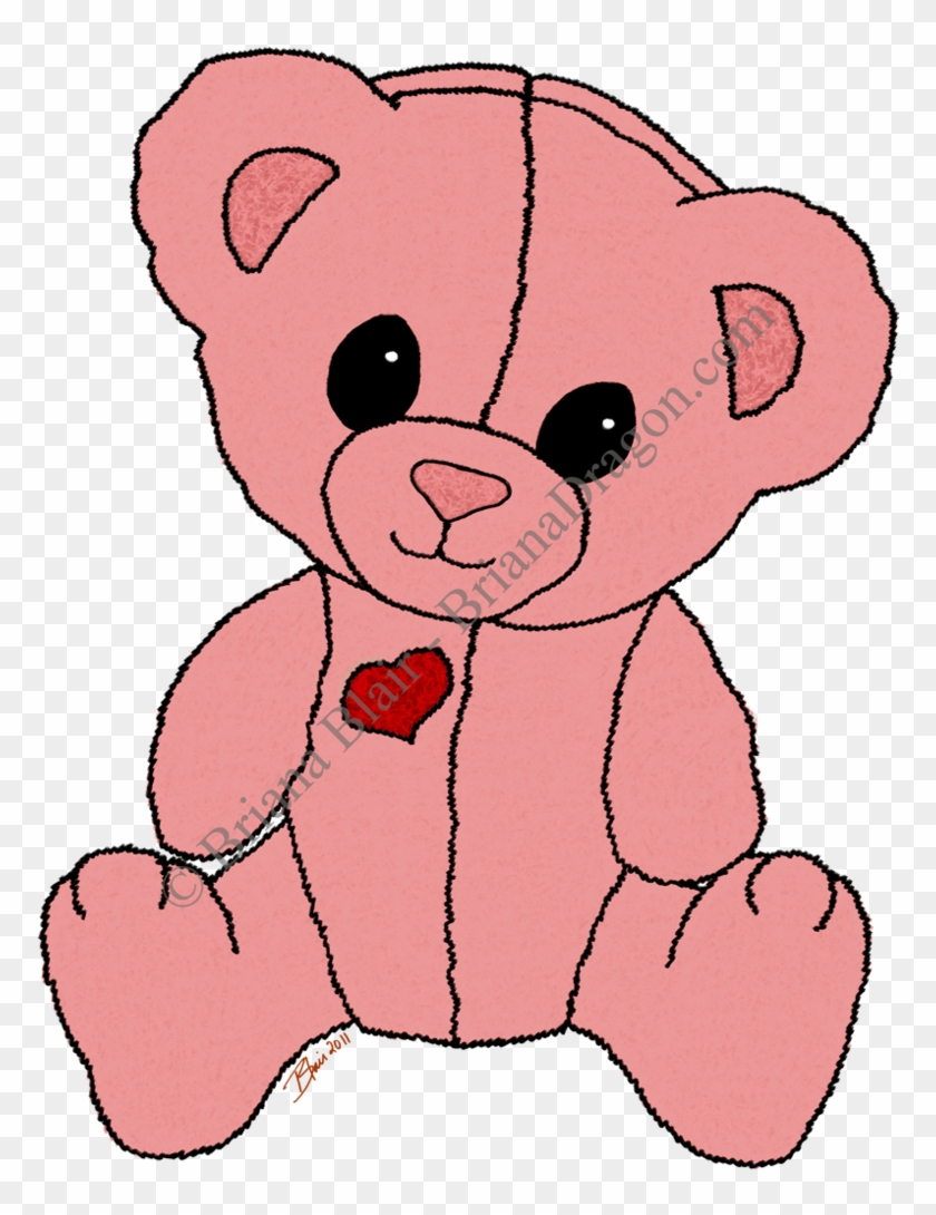 Cute And Happy Pink Teddy Bear By Brianadragon - Teddy Bear #1180078