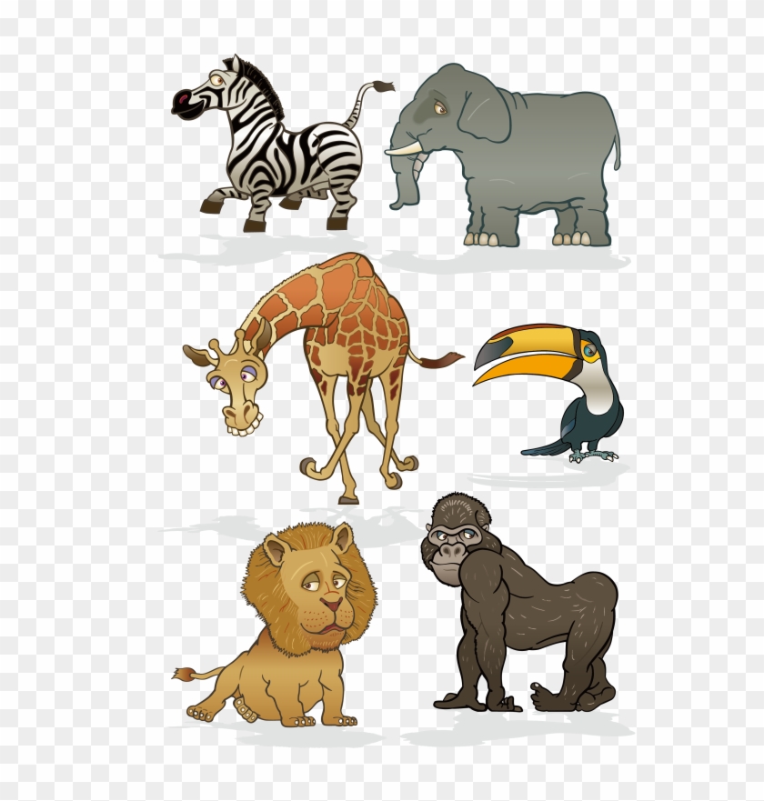 Funny Cute Cartoon Animals Vector Material - Funny Cute Cartoon Animals Vector Material #1180126
