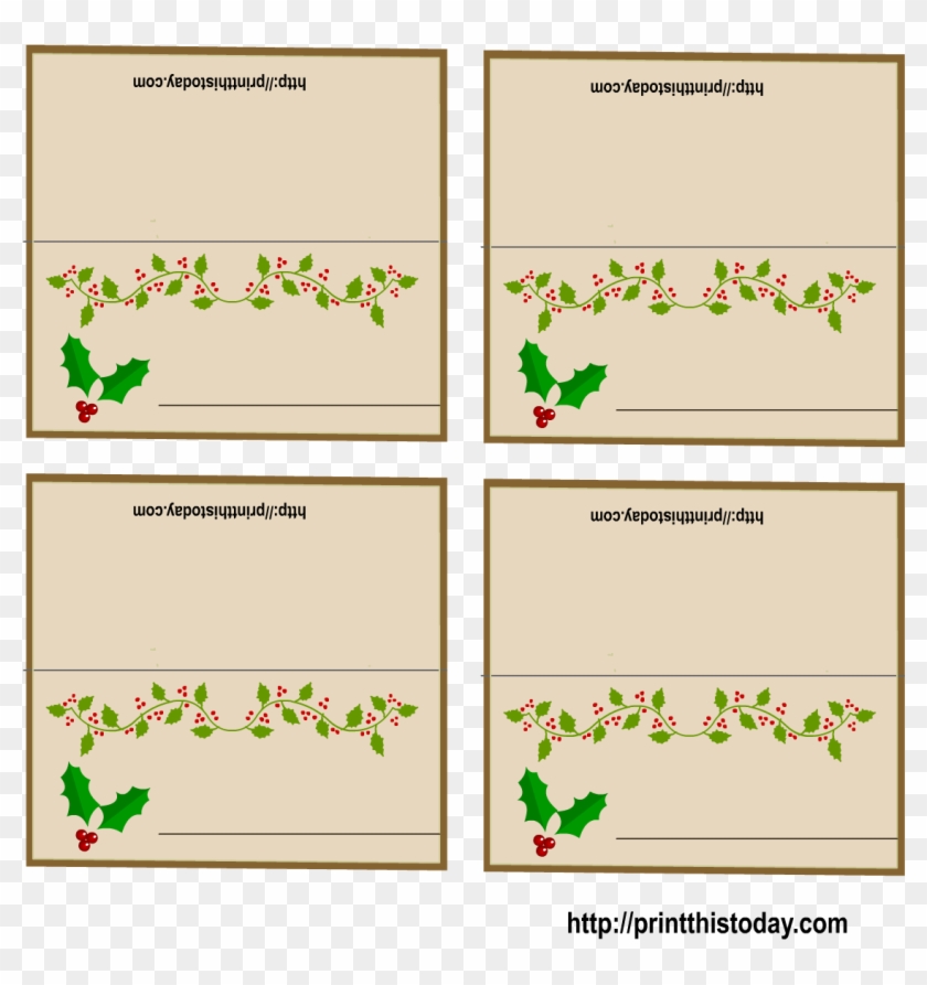 Free Printable Christmas Place Cards Within Table Name - Place Card #1180217