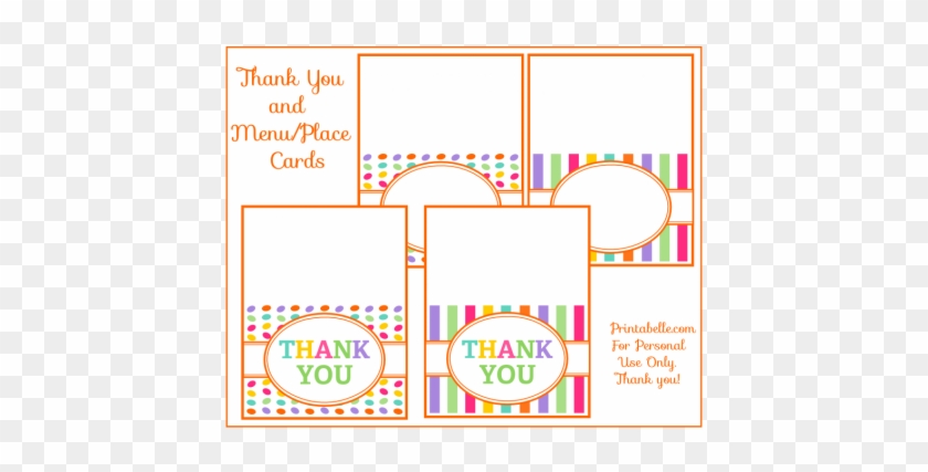 Free Printable Easter Thank You And Menu Place Cards - Graphic Design #1180224