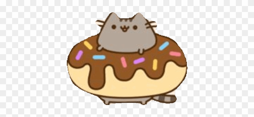 Transparent Pusheen Gif - Pusheen Cat In A Donut #1180237