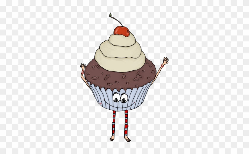 Cupcake Pictures Cartoon - Cartoon Food With Legs And Arms - Free  Transparent PNG Clipart Images Download