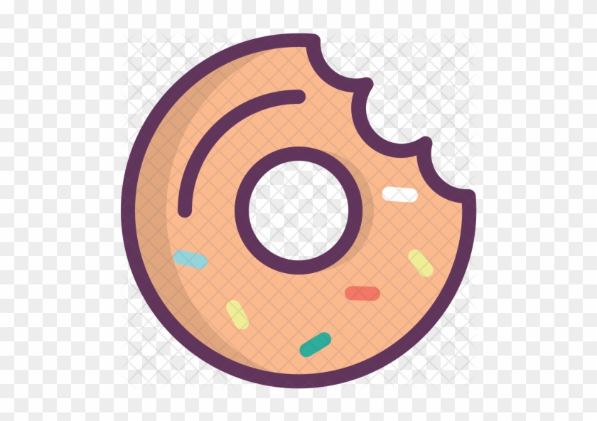 Donut, Doughnut, Sweet, Dessert, Food, Fastfood Icon - Doughnut #1180357