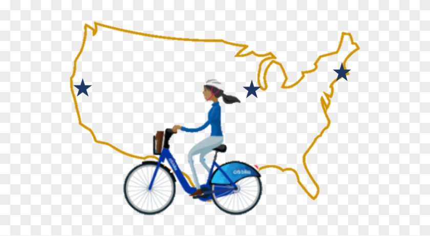 Bike Country Icon - Template United States Outline #1180378