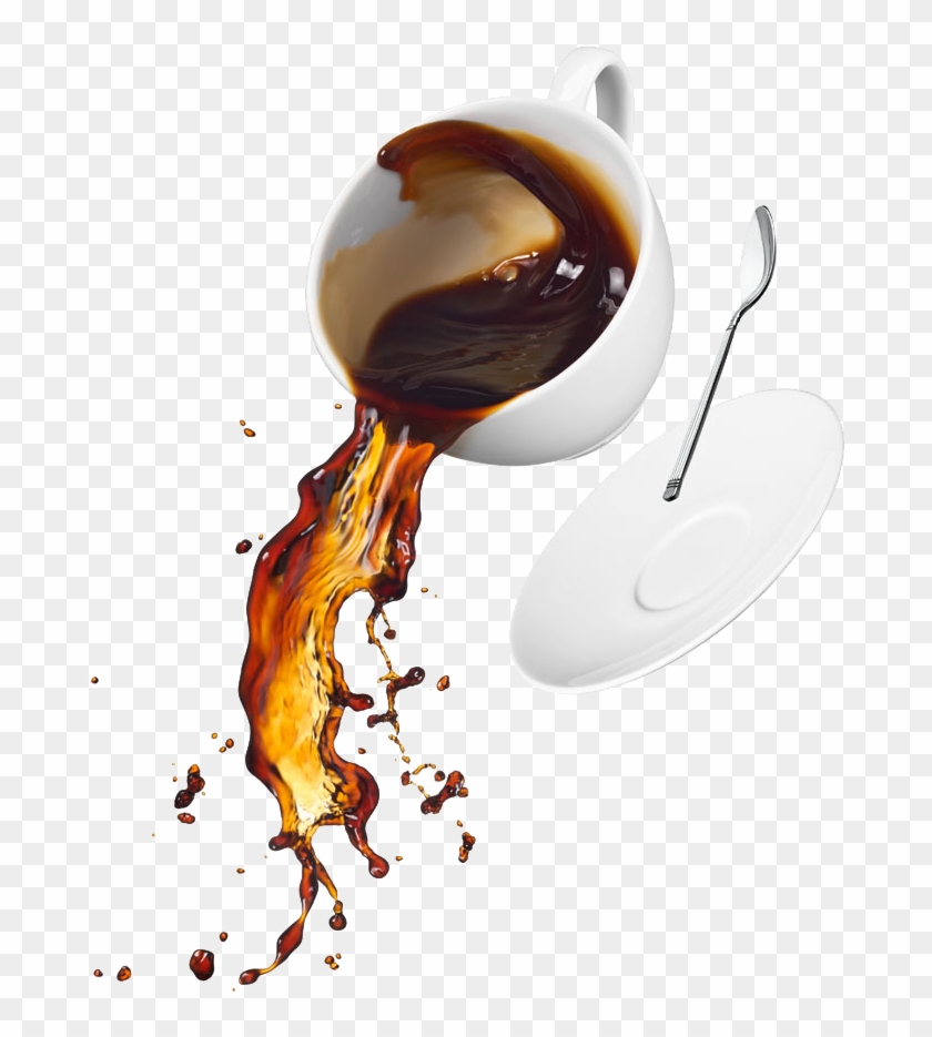 Coffee Cup Tea Stock Photography Coffee Cup - Coffee Spilling #1180393