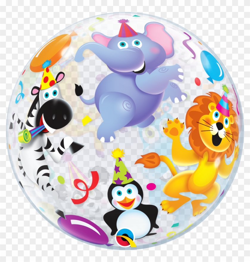 Lightbox - 22" Party Animals Plastic Bubble Balloons - Mylar Balloons #1180409