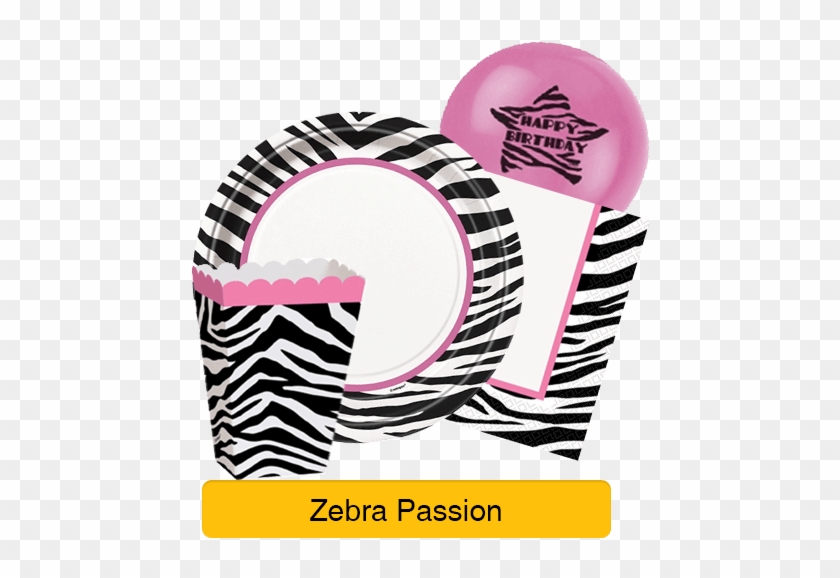 General Birthday Themes - Zebra Passion Large Paper Plates (pack Of 8) #1180420