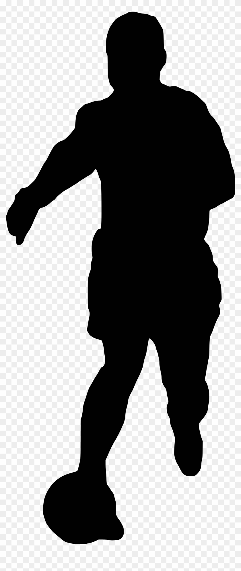 Filefootballer Silhouette - Football Player Black Png #1180430