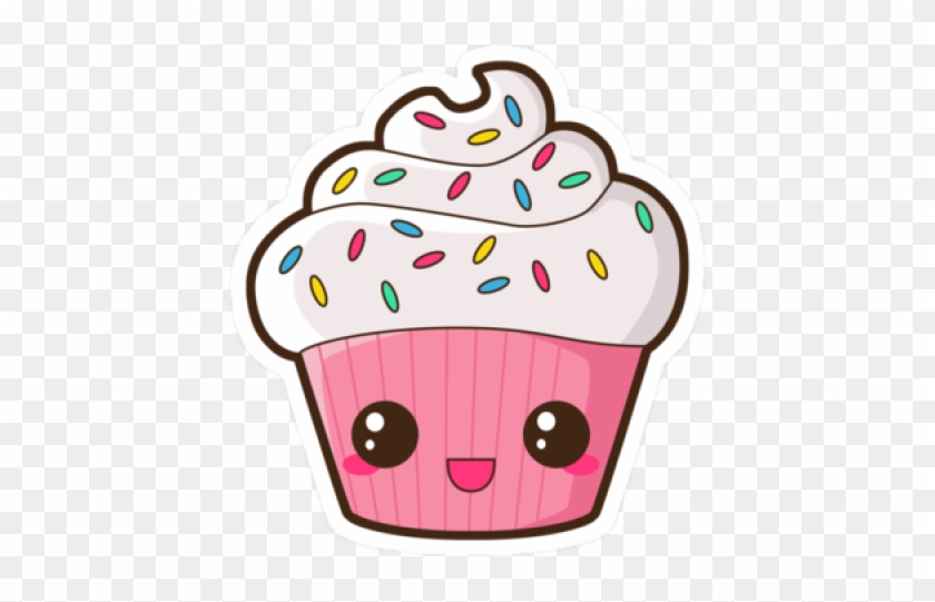 Free: Super Kawaii Lemon Nom Nom Cupcake Stickers - Cute Sticker 