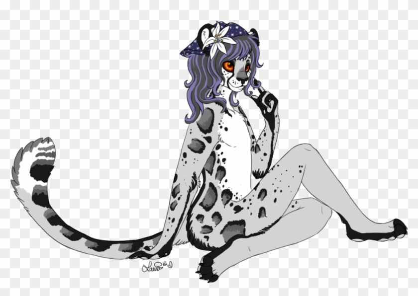 Drawn Snow Leopard Female - Female Furry Snow Leopard #1180693