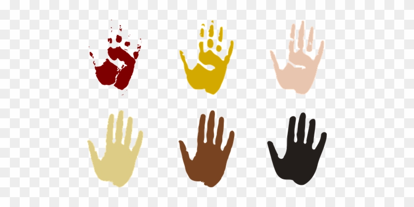 Hand Prints Hands Earthy Stamp Children Fa - Hand Clip Art #1181007