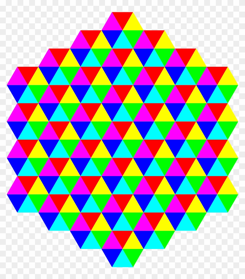 Hexagonal Triangle Tessellation - Hexagonal Tessellation #1181188
