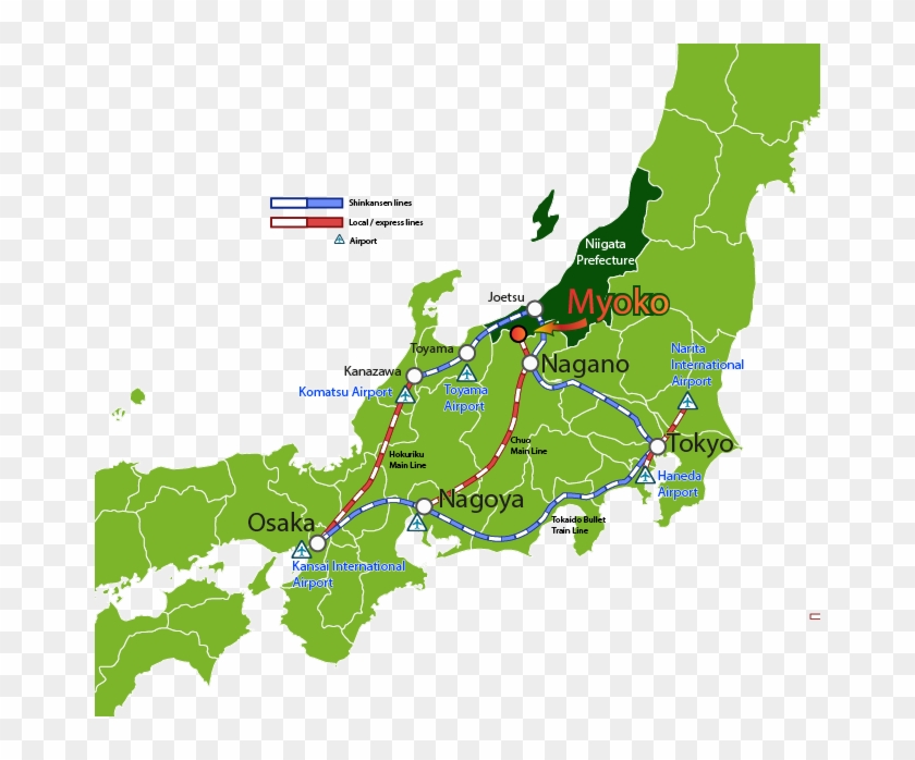 Japan Map - Mount Kusatsu Shirane Map #1181255