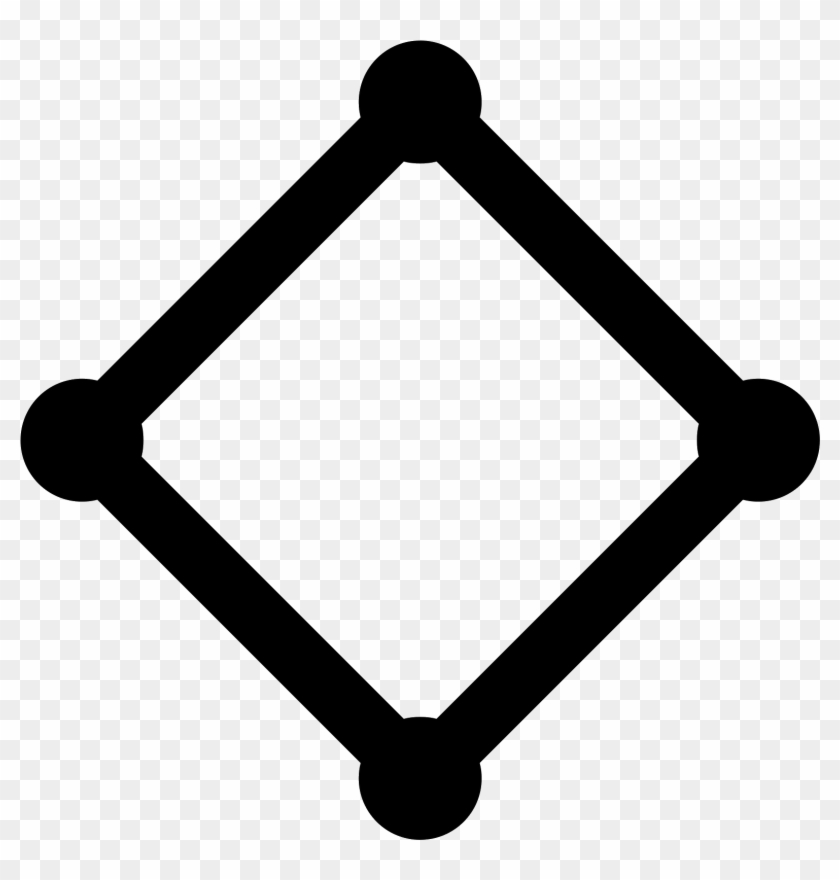 The Rhombus Is The Typical Shape Of Most Modern Baseball - Icone Losange #1181260