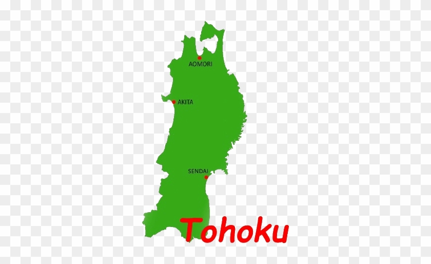 Hokkaido Map Icon Tohoku Japanese Paper Map - Kitakami River On Map #1181263
