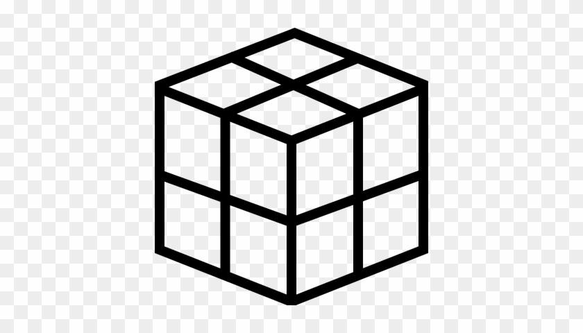 Four Blocks Cube Vector - Cube Icon #1181308