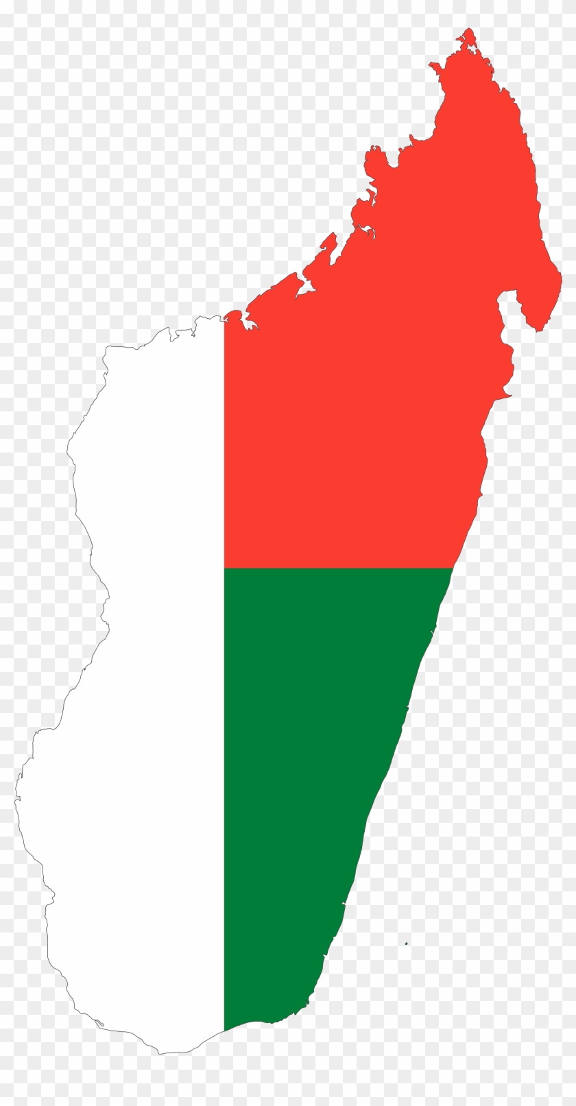 Madagascar Flag Map - Madagascar Flag On Country #1181340