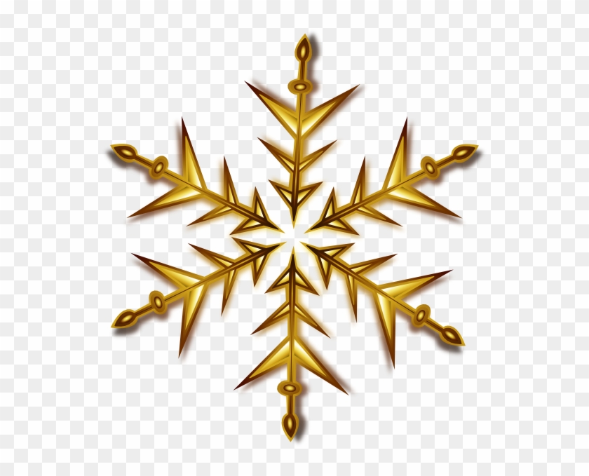 Gold Snowflake Clip Art At Clker - Gold Snowflake Clipart #1181447
