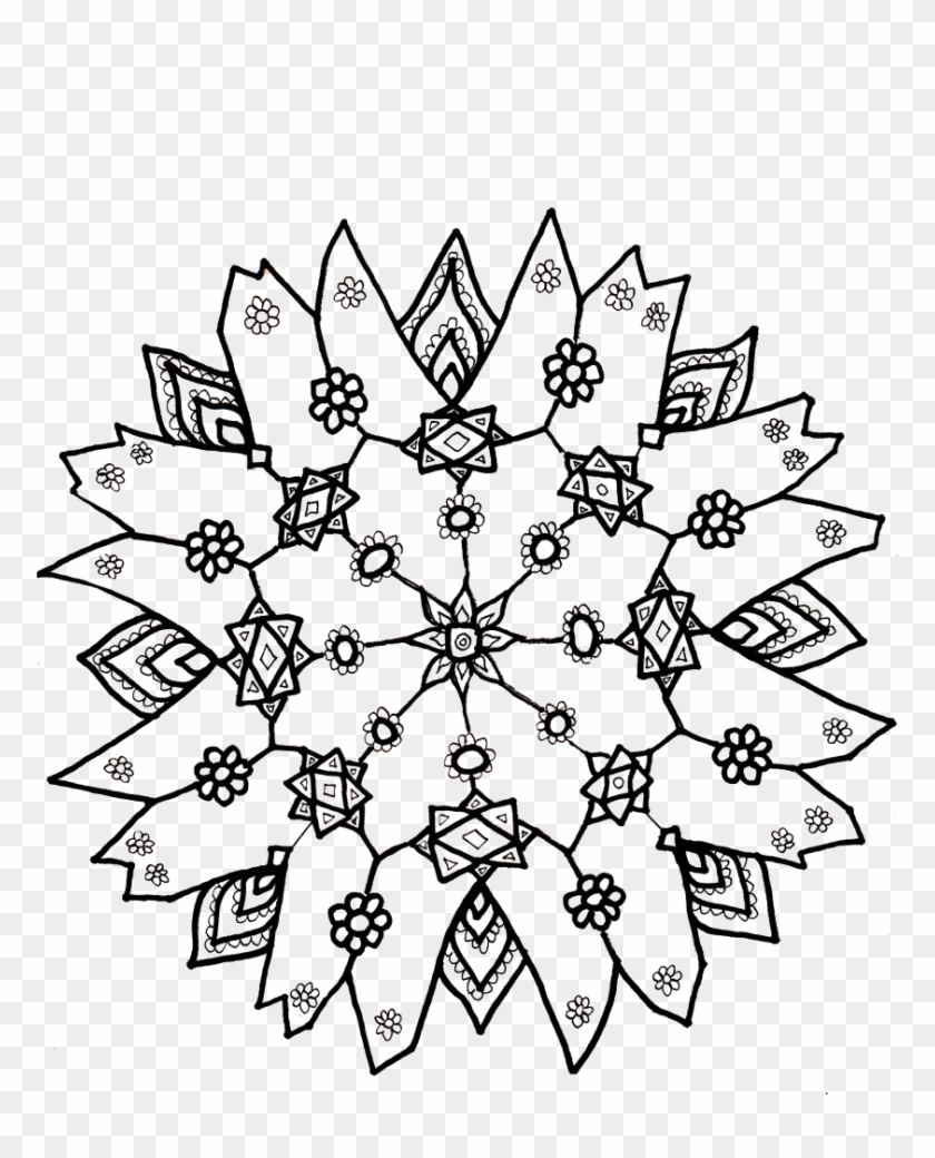 Winter Snowflake Coloring Page Type Snowflake Color