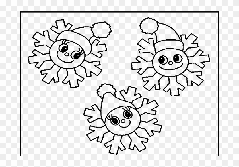 Snowflake Smile Snowman Coloring Pages Winter - Coloring Book #1181457