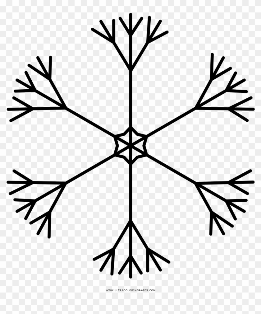 Snowflake Coloring Page - Line Art #1181461