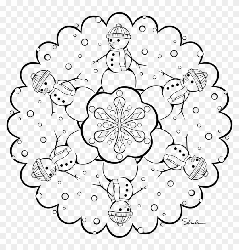 Mandala Bonhomme De Neige #1181466