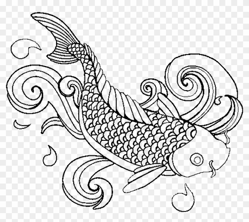 Easy Coloring Pages Of Fish - Fish Colouring Pages For Adults #1181484