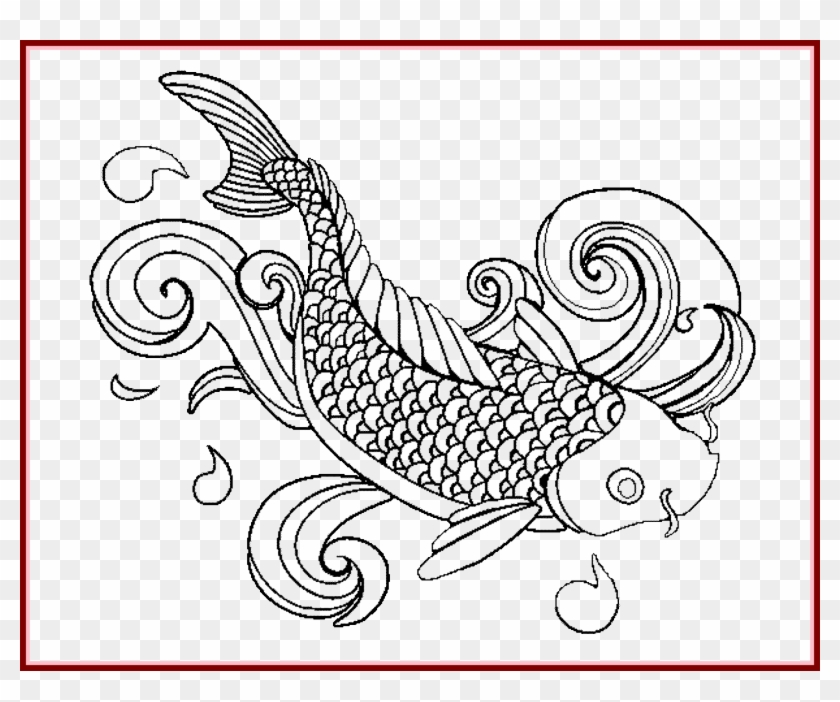 Stunning Coloring Page Fish Printable Kids Colouring - Fish Coloring Pages For Adults #1181485