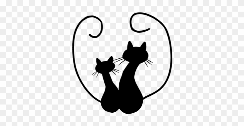 Sticker Black Cats For Imessage Messages Sticker-4 - Casal Gatos Apaixonados #1181490